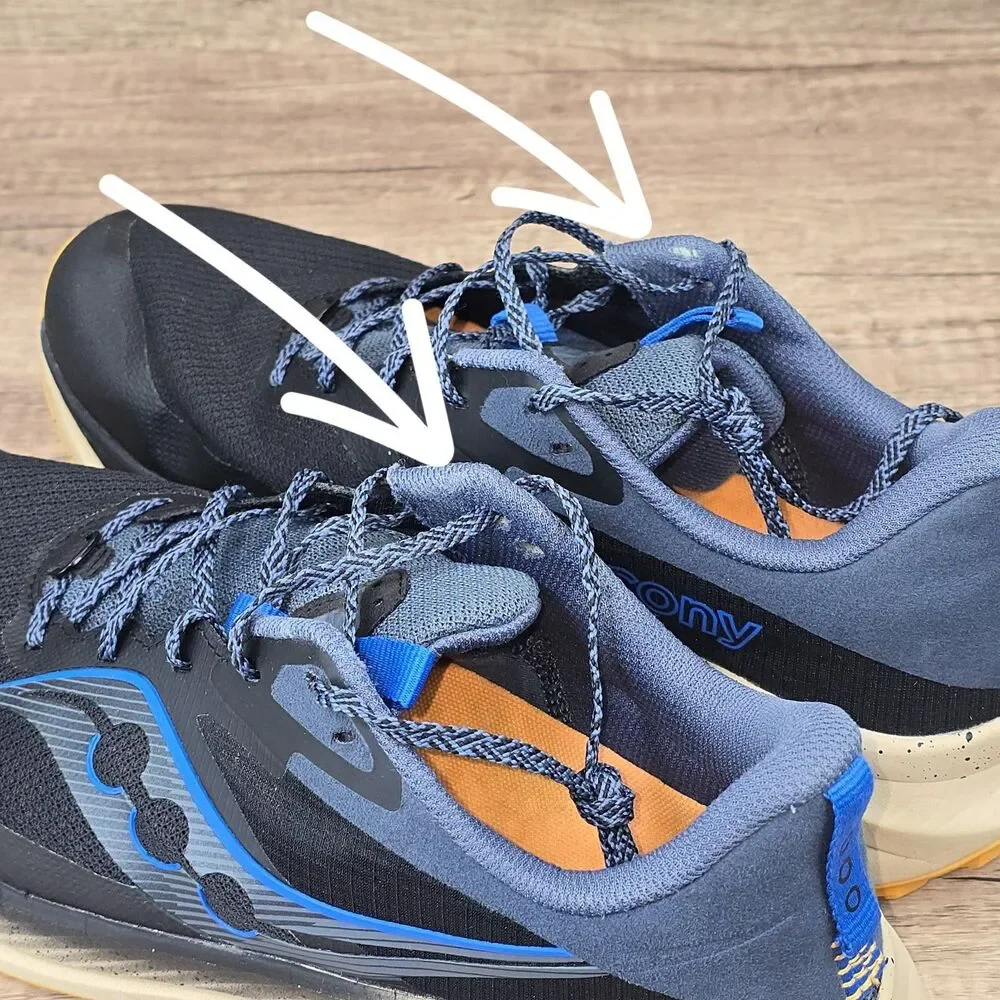 Saucony Xodus Ultra 3 Men’s Sz 12 Black Blue Trail Running Shoes S20914-161 READ